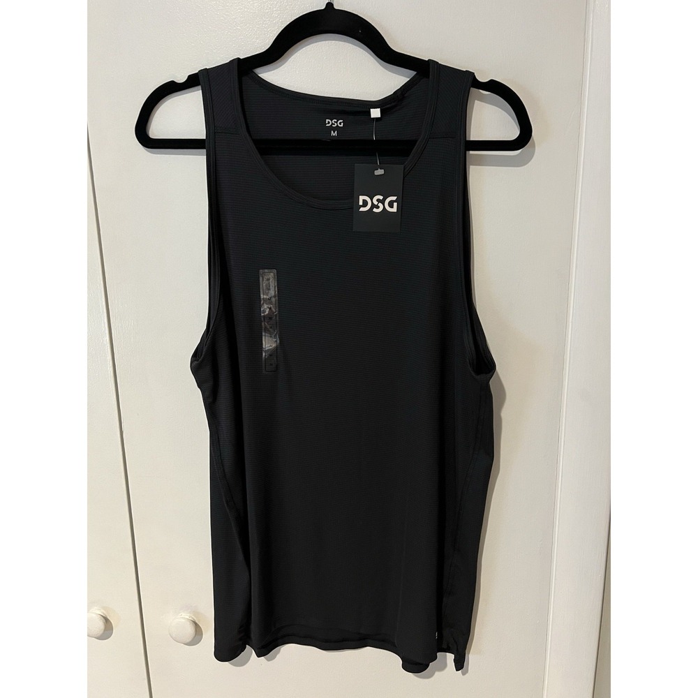 NWT DSG Men's Tank Top Pure Black Size M Running Training Gymwear Activewear‎